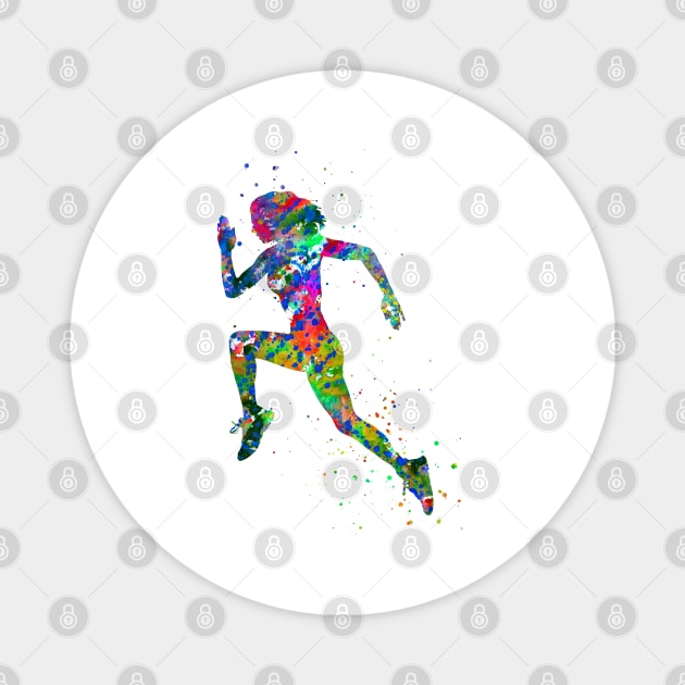 Running woman Magnet by RosaliArt